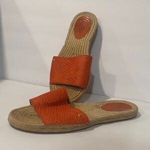 UGG Women's Vibrant Orange Espadrille Slides